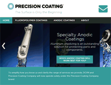 Tablet Screenshot of precisioncoating.com